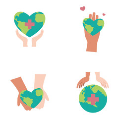 World Humanitarian Day Vector Illustration In a Simple Design