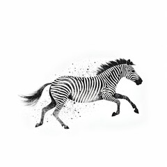 Fototapeta na wymiar zebra made by midjourney
