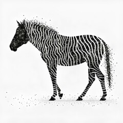 zebra illustration made by midjourney