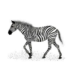 zebra vector illustration made by midjourney