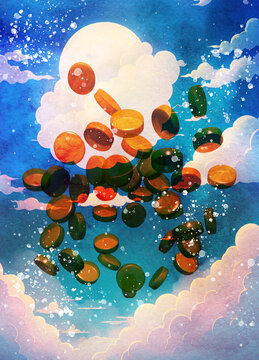 Natural medication, conceptual illustration