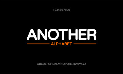 Modern minimal alphabet fonts. Typography technology, electronic, movie, digital, music, future, logo creative font. vector illustration