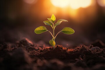 Emerging life. Glimpse into growth of young plants. From seed to sprout. Nurturing nature journey of growth. Green beginnings. Exploring vitality