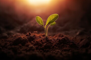 Emerging life. Glimpse into growth of young plants. From seed to sprout. Nurturing nature journey of growth. Green beginnings. Exploring vitality