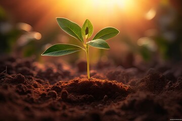 Emerging life. Glimpse into growth of young plants. From seed to sprout. Nurturing nature journey of growth. Green beginnings. Exploring vitality