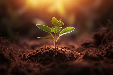 Emerging life. Glimpse into growth of young plants. From seed to sprout. Nurturing nature journey of growth. Green beginnings. Exploring vitality