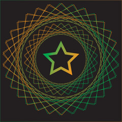 star of david on green