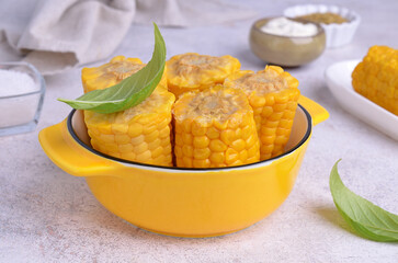 Chopped corn cobs
