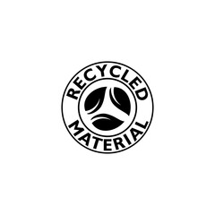 Recycled material sign icon isolated on transparent background