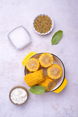 Chopped corn cobs