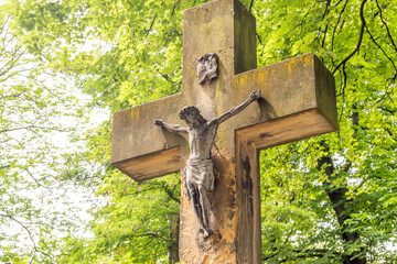 Warsaw, Poland 14 June 2023: Old Powązki Cemetery in Warsaw.