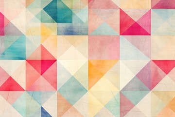 Abstract geometric background with colorful triangles. Vector illustration for your design. A striking abstract geometric pattern composed of intersecting lines, AI Generated