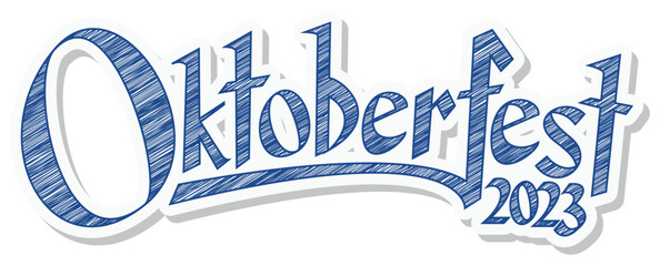 Header with text Oktoberfest 2023 - obrazy, fototapety, plakaty
