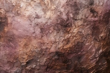 A textured rock wall with vibrant red and brown hues