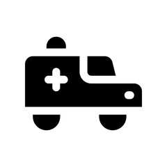 ambulance glyph icon. vector icon for your website, mobile, presentation, and logo design.