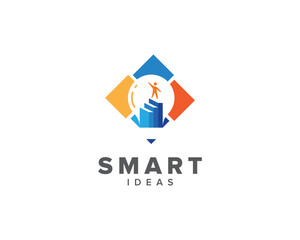 Smart, ideas, education logo design