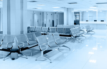 Hospital waiting room with many chairs