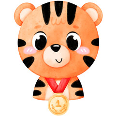 Animal Wearing Medal, Medal, winner, awards, Sport, First place