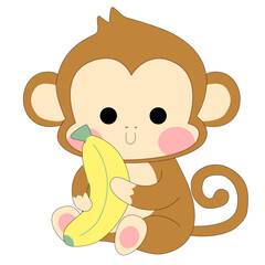 monkey cartoon vector for decoration , illustration , design