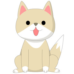 dog cartoon vector for illustration , design , decoration 