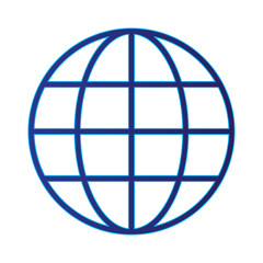 blue globe icon