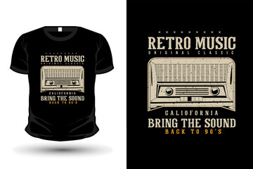 Music Retro Vintage T Shirt Design
