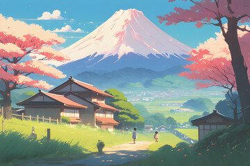 the countryside of Japan. Generative AI