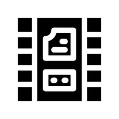 clip film icon. vector icon for your website, mobile, presentation, and logo design.