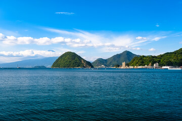 Naklejka premium 静岡県沼津市 内浦湾の風景