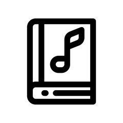music book icon. vector icon for your website, mobile, presentation, and logo design.