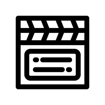recommend clip art: clapperboard icon. vector icon for your website, mobile, presentation, and logo design.