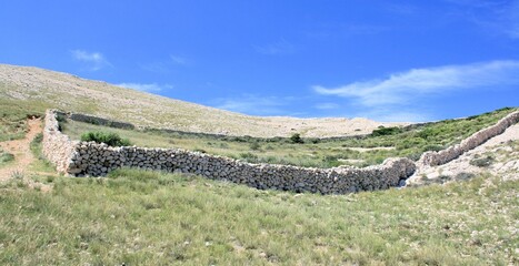 dry stone walls, Baska, island Krk, Croatia