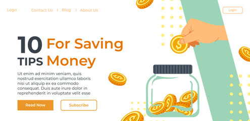 Ten tips for saving money, website information