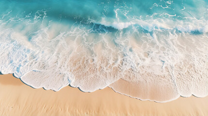 Fototapeta na wymiar Empty sandy beach in Greece