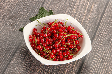 Sweet ripe red currant berries