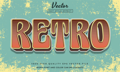 Obraz premium Editable retro text effect