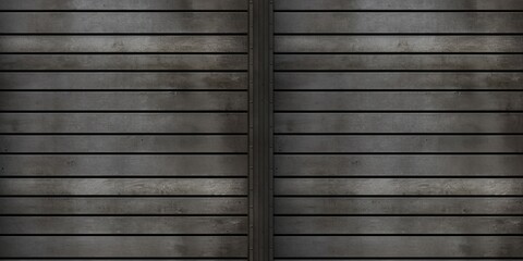 Seamless horizontal slats metal floor plate background texture. Tileable rusted scratched grungy worn steel bulkhead panel pattern. 8K high resolution, Generative AI