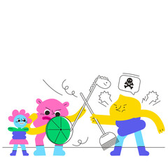 self defense illustration