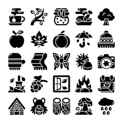 Autumn Glyph Icon. Perfect for Graphic Design, Mobile, UI, and Web Masterpieces