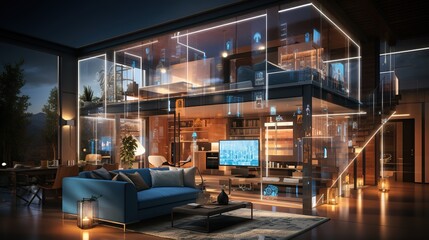 Smart Home Automation Innovation in Technology for Convenience and Comfort - obrazy, fototapety, plakaty