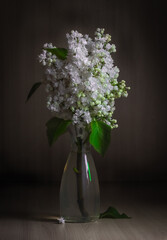 Lilac flowers in a vase.