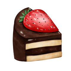 chocolate cake on a plate