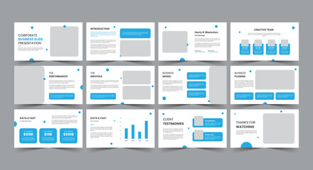 Corporate Business Slide Presentation - obrazy, fototapety, plakaty