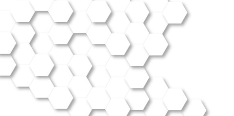 Seamless background with White Hexagonal Background. Luxury White Pattern. Vector Illustration. 3D Futuristic abstract honeycomb mosaic white background. geometric mesh cell texture.