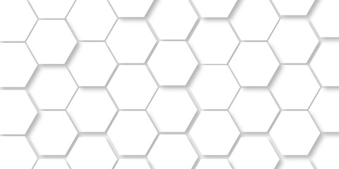 Seamless background with White Hexagonal Background. Luxury White Pattern. Vector Illustration. 3D Futuristic abstract honeycomb mosaic white background. geometric mesh cell texture.