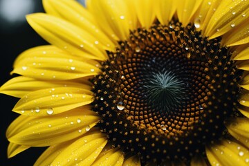 one sunflower close up