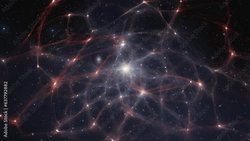 Wall mural a web of galaxies. clusters of stars and clusters of galaxies.