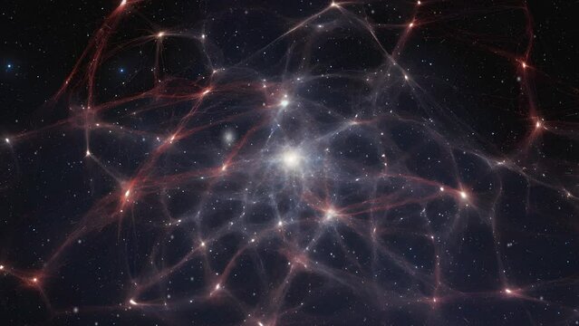 A web of galaxies. Clusters of stars and clusters of galaxies.