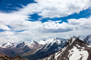 4 thousandth peaks of Kazakhstan. One of them is Ozerny Peak. Height 4130 meters