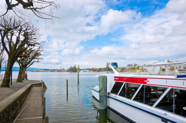 Promenade at Lake Zug in Switzerland.